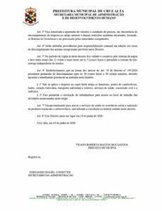  AMANHÃ COMEÇA  O TOQUE DE RECOLHER EM CRUZ ALTA