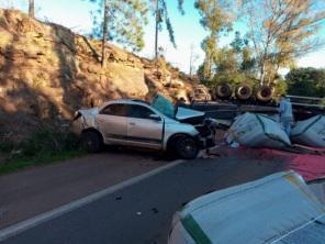 Grave acidente na ERS 153 entre Tio Hugo e Passo Fundo com vítima fatal 