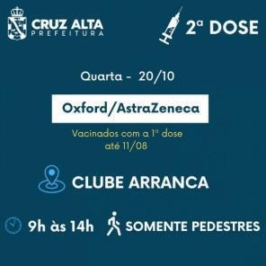 Confira a vacinação contra a Covid-19 em Cruz Alta nesta semana