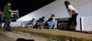 Pintura das muretas do viaduto da Lomba é finalizada 