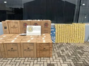 Brigada apreende 35 mil maços de cigarros contrabandeados em Santa Bárbara 