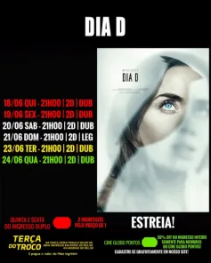 DOMINGO>Confira a programação de filmes  no Cine Globo de Cruz Alta
