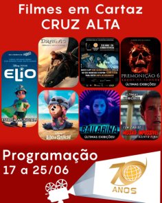 DOMINGO: Confira a programação de filmes  no Cine Globo de Cruz Alta