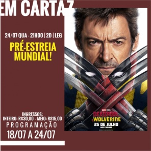 DOMINGO: Confira a programação de filmes  no Cine Globo de Cruz Alta