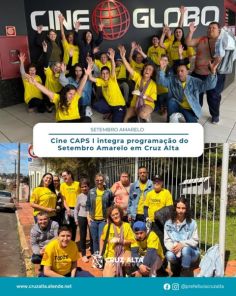 Cine Caps I integra a programação do setembro amarelo em Cruz Alta