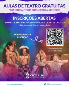 AMANHÃ NA TERÇA> Começam as aulas do Núcleo de Artes Municipal