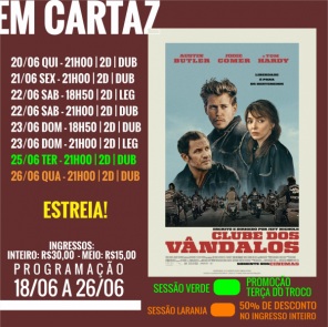 DOMINGO: Confira a programação de filmes  no Cine Globo de Cruz Alta