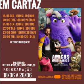 DOMINGO: Confira a programação de filmes  no Cine Globo de Cruz Alta