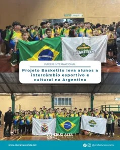 Projeto Basketito leva alunos de Cruz Alta para intercâmbio na Argentina