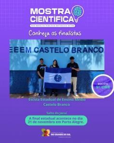 MOSTRA CIENTÍFICA: Três trabalhos de escolas da região estarão hoje na Capital