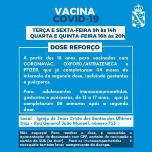 Confira o cronograma de vacinação contra a Covid-19 para esta semana