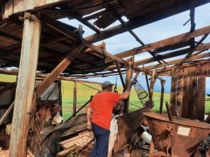 Chuva da segunda com alguns danos materiais no interior de Fortaleza dos Valos