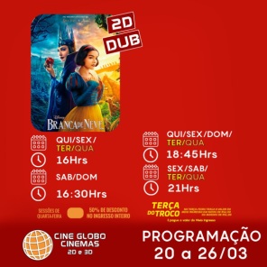 DOMINGO: Confira a programação de filmes  no Cine Globo de Cruz Alta