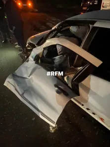 Colisão entre caminhão e carro deixa ferido na BR-158 em Cruz Alta