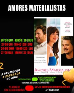 DOMINGO: Confira a programação de filmes  no Cine Globo de Cruz Alta