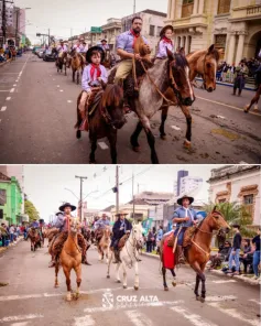 Desfile Farroupilha reúne mais de 500 cavalarianos em Cruz Alta