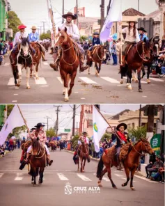 Desfile Farroupilha reúne mais de 500 cavalarianos em Cruz Alta