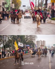 20 DE SETEMBRO>Desfile Farroupilha reúne mais de 500 cavalarianos em Cruz Alta
