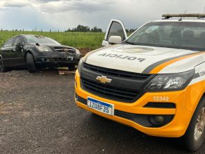 SUSTO!> Carro voa por 8 metros em acidente na RSC-377 em Cruz Alta