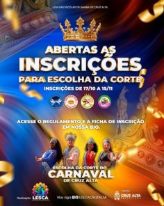 LESCA abre inscrições para o Concurso da Corte do Carnaval 2026