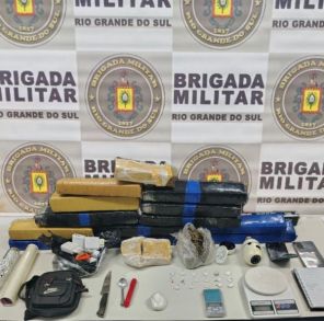 CRUZ ALTA> Brigada Militar apreende mais de 13 kg de drogas e prende suspeito 