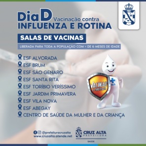 DIA D VACINAÇÃO>ESFs, Unidade Móvel e Drive thru mobilizados no próximo sábado