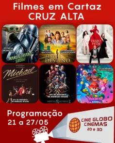 CINEMA> Confira os filmes em Cartaz neste sábado em Cruz Alta