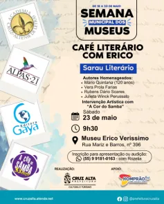 SEMANA DOS MUSEUS> Museu Erico Verissimo recebe Café Literário hoje 