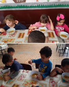LEGAL!> Alunos do Pré-B da Escola Castelo Branco em um aprendizado saboroso