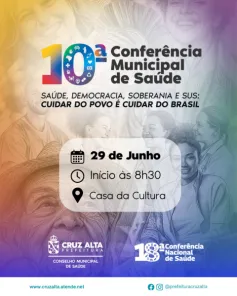 10ª Conferência Municipal de Saúde será realizada na segunda-feira dia 29 