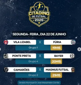Citadino de Futsal terá três jogos nesta segunda-feira em Cruz Alta