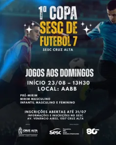 Sesc Cruz Alta abre inscrições para a 1ª Copa de Futebol 7