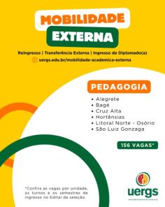 Uergs abre inscrições para Mobilidade Acadêmica Externa