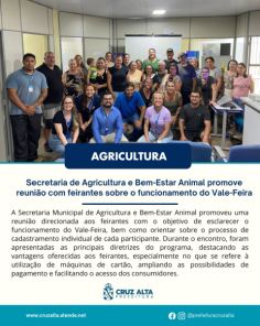 Secretaria orienta feirantes sobre funcionamento do Vale-Feira em Cruz Alta