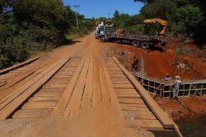 Ponte sobre o Rio Passo Novo segue em andamento no interior de Cruz Alta