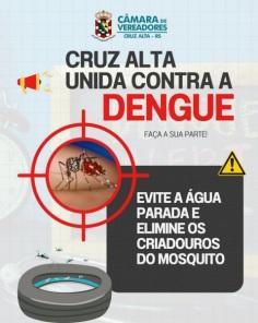 Câmara de Vereadores lança campanha de conscientização contra a Dengue