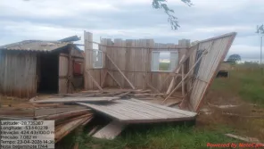 TEMPORAL: 13 residências são destelhadas em Benjamin Nott