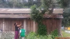 TEMPORAL: 13 residências são destelhadas em Benjamin Nott