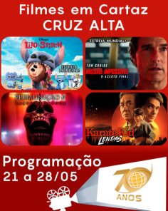 CINEMA: Confira os filmes em Cartaz neste sábado em Cruz Alta