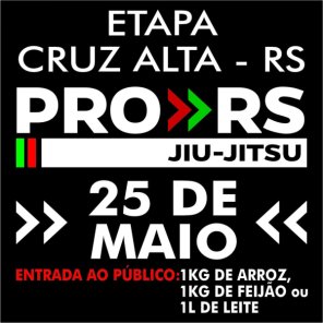 GINÁSIO>Cruz Alta recebe hoje a etapa do ProRS Jiu-Jitsu com entrada solidária