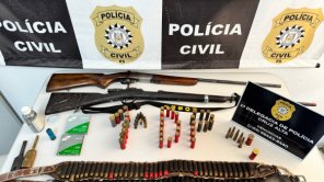 Homem é preso em flagrante por posse de armas e munições em Cruz Alta