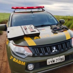 Homem é preso com espingarda e munições durante barreira da BM em Cruz Alta