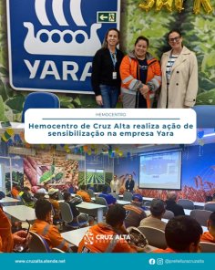 Hemocentro realiza ação na Yara para incentivar doação de sangue