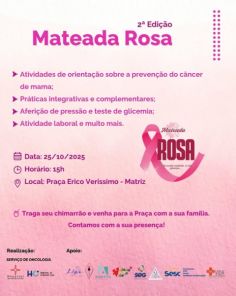 Hospital São Vicente de Paulo promove 2ª edição do Mateada Rosa neste sábado