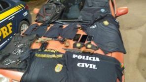 PRF prende criminosos que planejavam assaltar joalheria vestidos de policiais