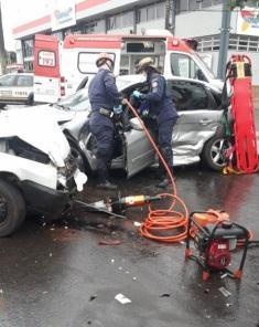 Acidente deixa uma pessoa ferida na manhã desta quinta-feira em Cruz Alta