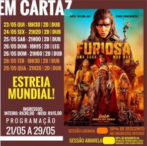 DOMINGO: Confira a programação de filmes  no Cine Globo de Cruz Alta 