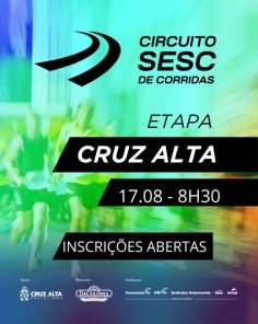Circuito Sesc de Corridas terá etapa em Cruz Alta em agosto