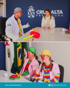 Prefeita Dra. Paula articula parceria com grupo Doutores Palhaços