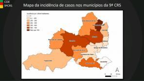 9ªCRS contabiliza mais de 600 casos confirmados de covid na região